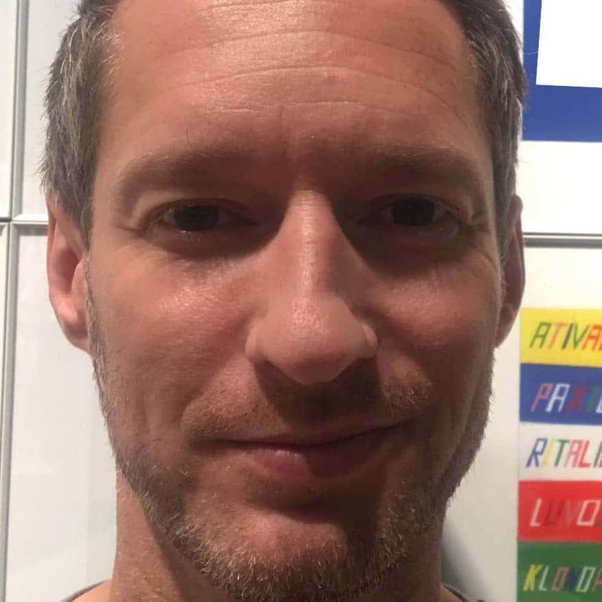 Man with shadows on his face