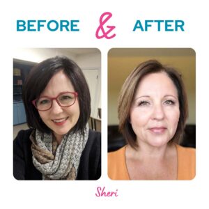 Before & After colors on Sheri